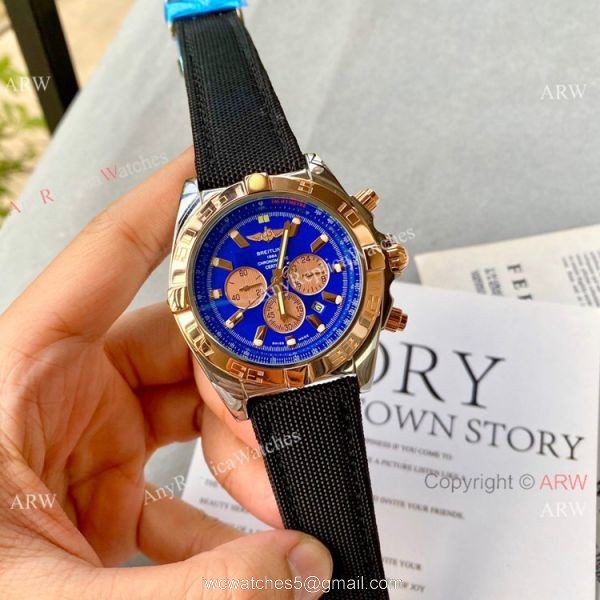 Wholesale Copy Breitling Chronomat B01 Watch Blue Face 1
