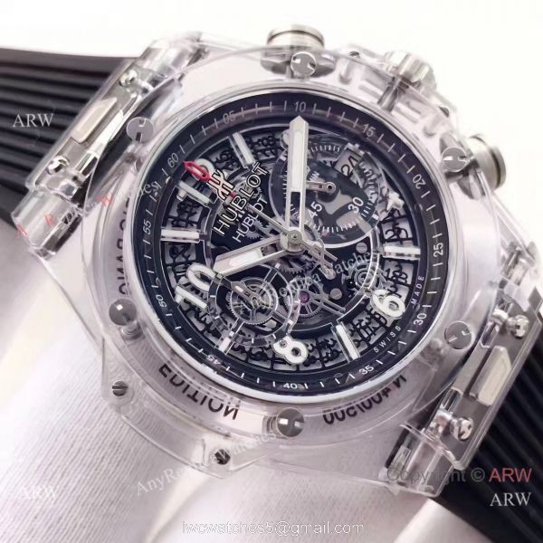 Baselworld Big Bang Hublot Unico Sapphire Replica Black Rubber Watch Hublot Clear Watch 1