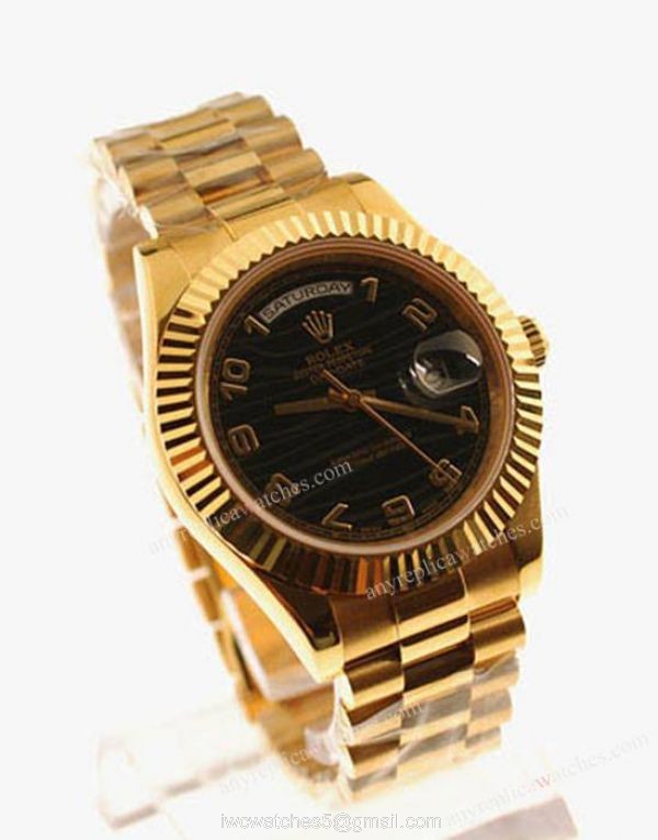 Swiss Quality Rolex Day-Date II 41mm Replica Watch / Gold DDII 1
