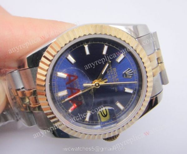 Rolex Datejust Replica Watch 2-Tone Jubilee Blue Dial 1