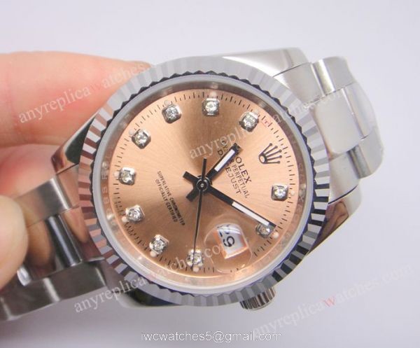 Rolex Datejust Copy Watch SS Champagne face Replica Watches for sale 1