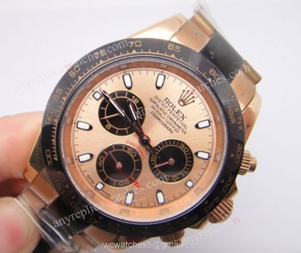Rolex Daytona Rose Gold / Black Sub-dials Special Watch 1