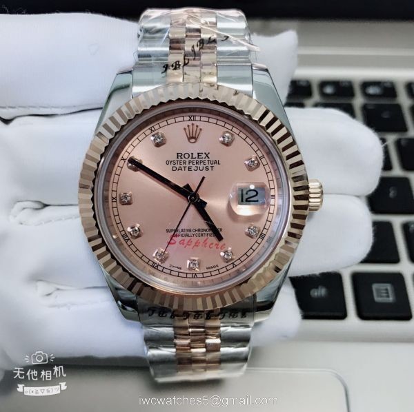 High Quality Rolex Datejust Jubilee Watch Rose Gold Face 40MM Mens 1