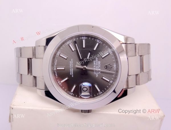 Rolex Datejust 40mm Watch SS Rhodium Gray Face New 2017 Dial 1