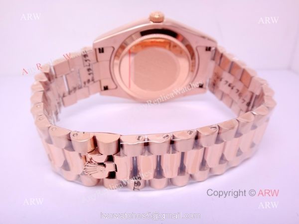 AAA Replica Rolex Day-Date Chocolate Face Watch New 40mm Case 1