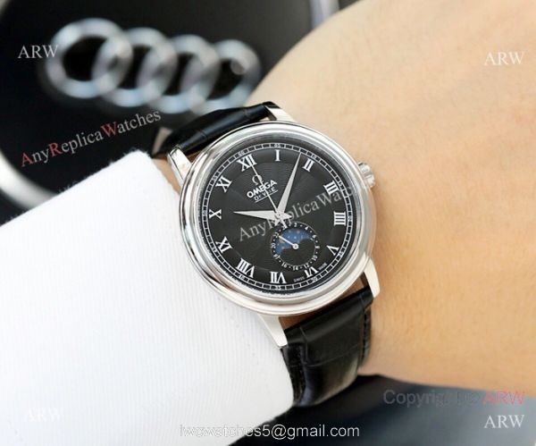 Best Copy Omega De Ville SS White Moonphase Dial 40MM Watch 1