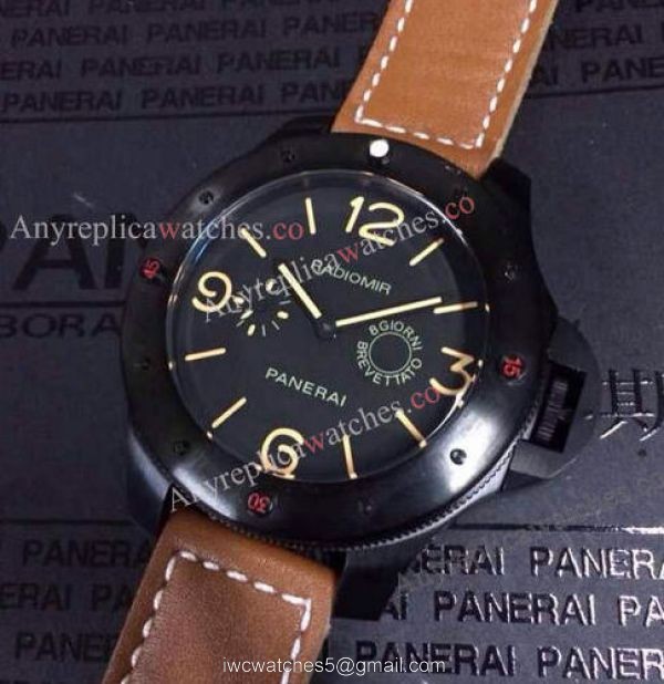 Radiomir Panerai Egiziano Replica Watch Brown Leather band 47mm 1