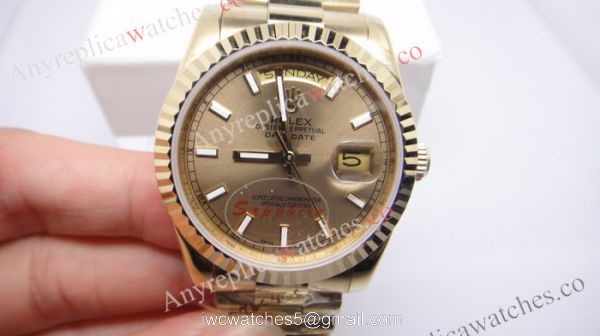 1:1 Copy Rolex Day-Date Full Yellow Gold Mens Watch High Quality 1