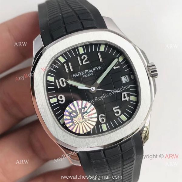Best Replica Patek Philippe Aquanaut Ss Black Dial Watch Swiss Grade 1