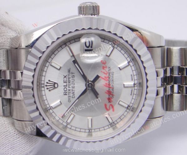 Replica Rolex Datejust Silver Face Jubilee band Ladies Watch 1