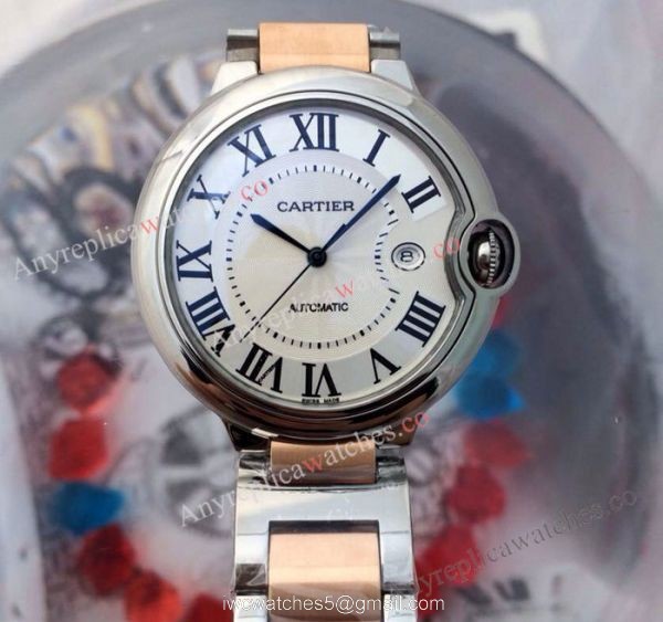 40mm CARTIER Ballon Bleu Replica Watch 2-Tone Rose Gold 1