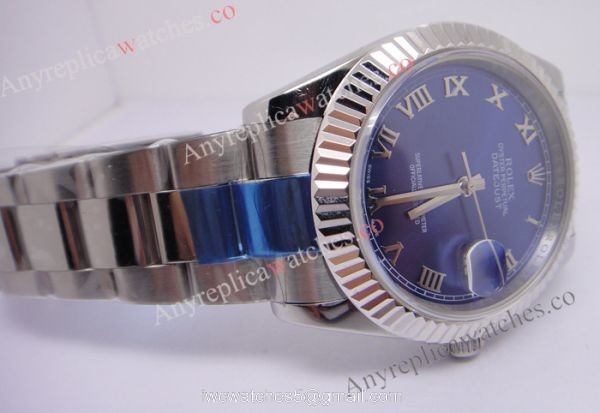 Replica Rolex Datejust II SS Blue Roman Dial Datejust 2 Watch 1