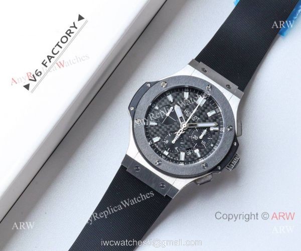 Swiss Copy Hublot Big Bang SS Black Dial Watches HBB V6 Factory 1