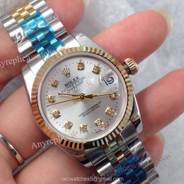 Rolex Datejust Diamond Silver Face 31mm Watch 1