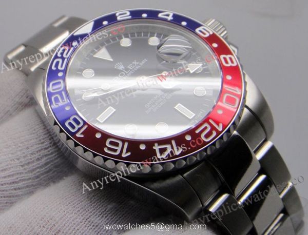 Newest Grade Rolex Gmt-Master Ii Red / Blue Ceramic Looking Bezel Watch 1