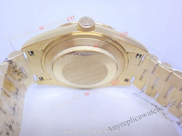 High Quality Replica Yellow Gold Rolex Day-Date II Watch 41mm Gold Dial 1