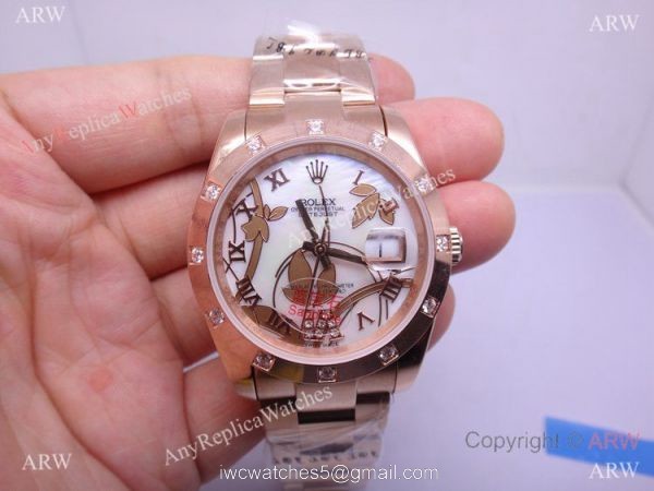 Rose Gold Rolex Datejust Goldust Dream Dial Watch 1