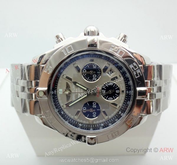 Breitling Chronomat B01 Stainless Steel Replica Watch Gray Dial 1