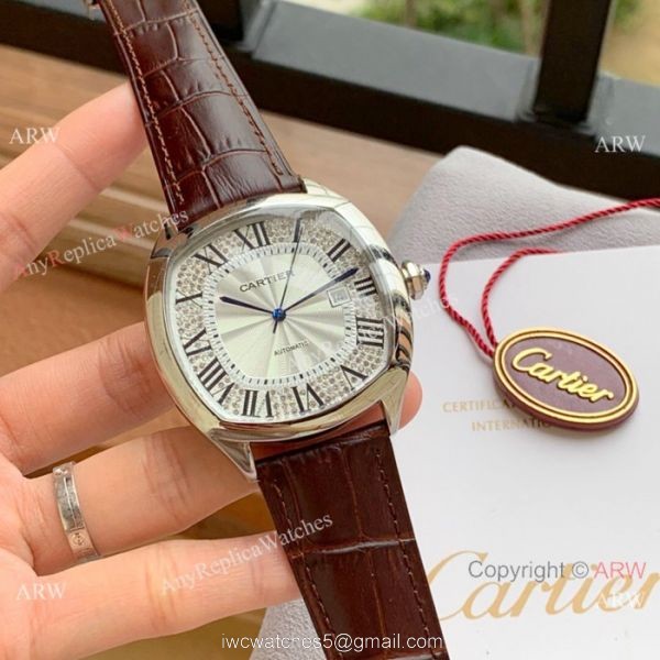 Swiss Quality Cartier Drive De Rose Gold Asia 8215 Watch 1