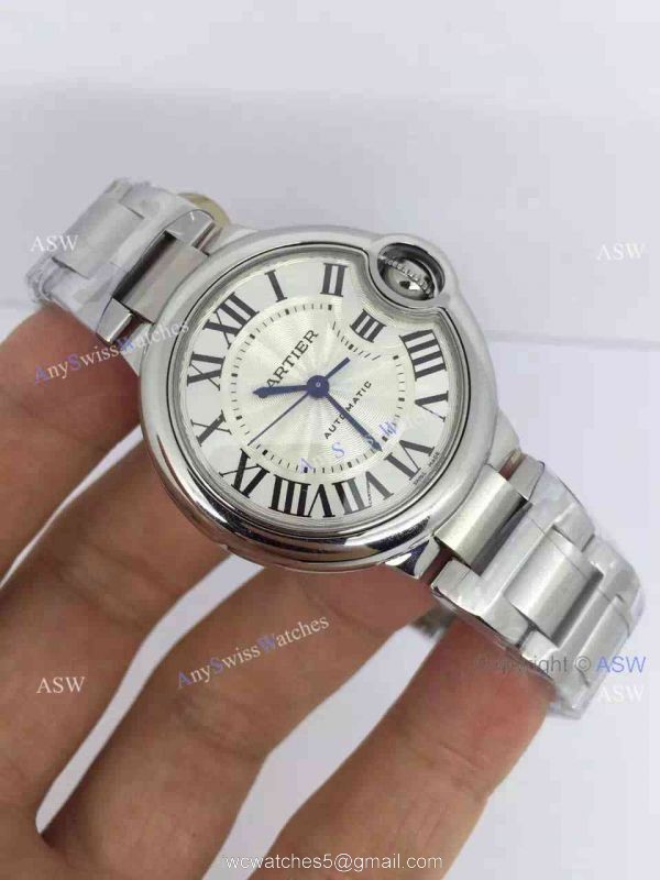 Replica Swiss Cartier Ballon Bleu Ladies Watch Stainless Steel 1