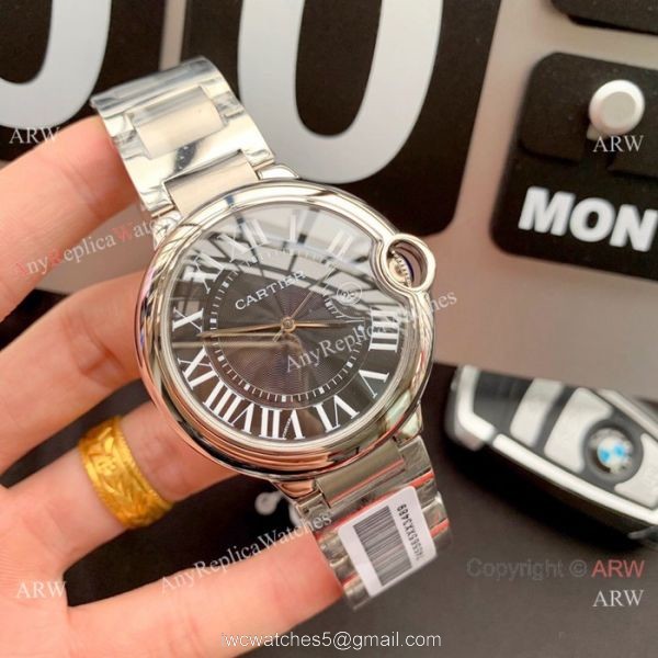 Cartier Ballon Bleu de Stainless Steel 42mm Watch New Blue Face 1