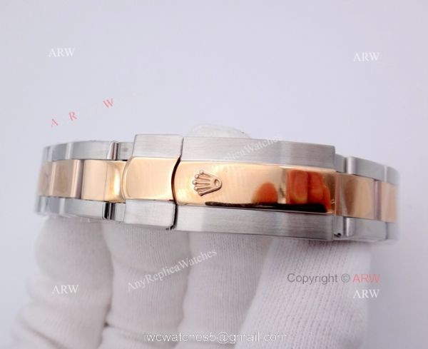 High Quality Copy Rolex Oyster Datejust Ladies Watch 2-Tone Rose Gold Pink Roman 1