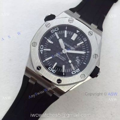 Swiss AAA Replica Audemars Piguet Royal Oak Diver 15710 Black Rubber Strap 1