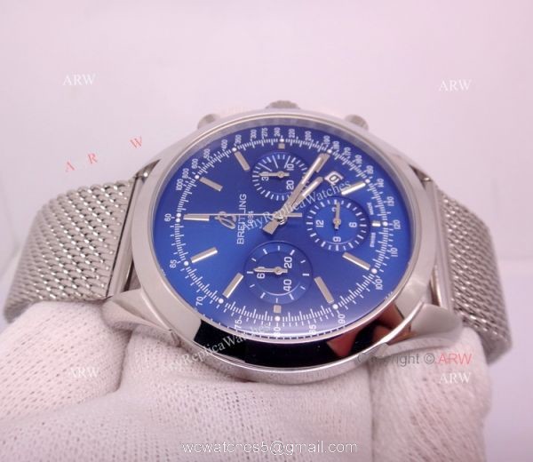 Breitling Transocean Replica Watch Breitling Transocean Blue Dial Stainless Steel 1