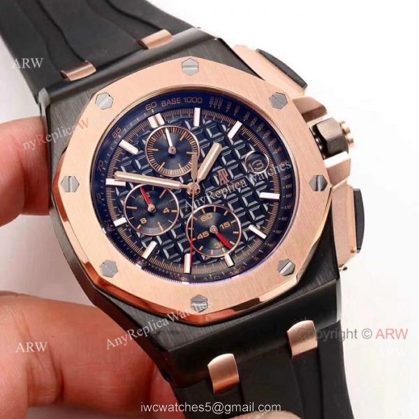 Replicas Audemars Piguet Royal Oak Offshore 44mm Watch Dark Blue Face 1