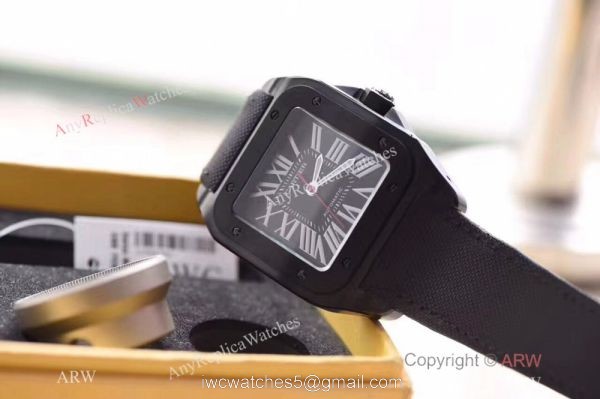Cartier Santos 100th Anniversary Black Watch Swiss Grade Replica 1