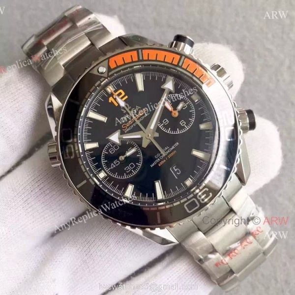 (OM)Swiss Replica Omega Seamaster 600m Master Black Orange Bezel Watch 1