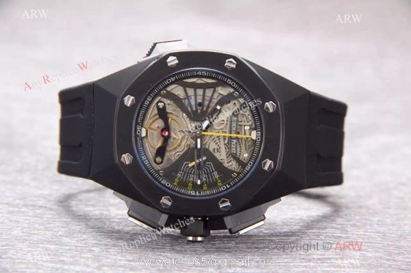 Audemars Piguet Royal Oak Concept Quartz Chronograph Replica Watch Black Case 1