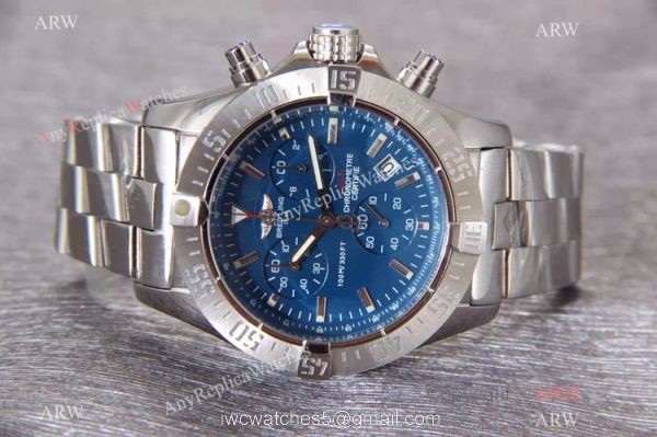 Knockoff Breitling COLT Stainless Steel White Chronograph Watch 1