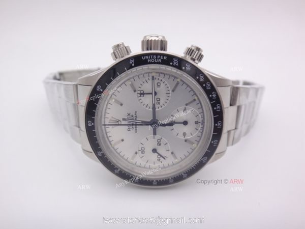 Replica Rolex Vintage Paul Newman Daytona 7750 Silver Dial Watch New Upgrade 1