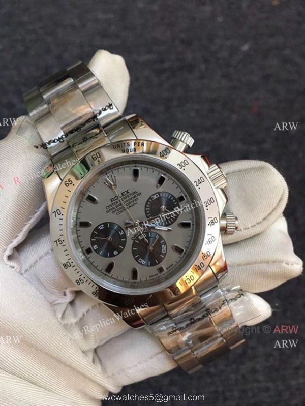 Replica Rolex Cosmograph Daytona Black Ceramic Bezel SS Watch 40mm 1