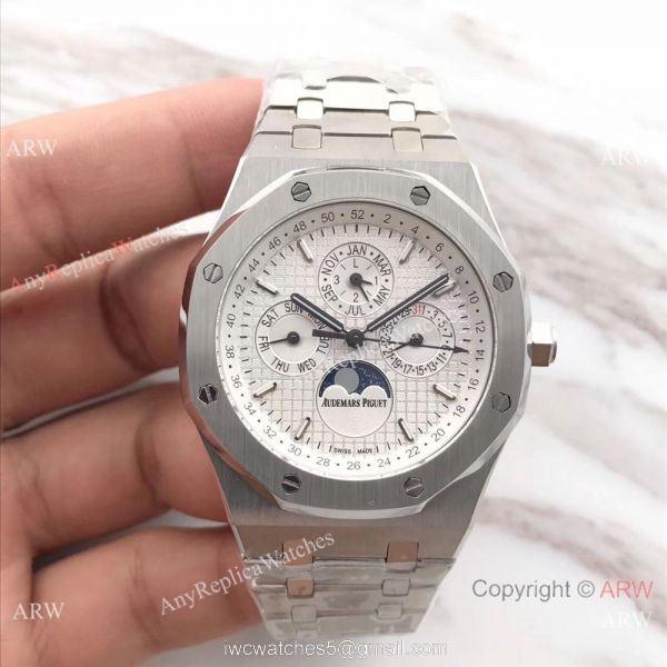 Audemars Piguet Royal Oak Perpetual Calendar Replica Watch Stainless Steel Black Dial 41mm 1
