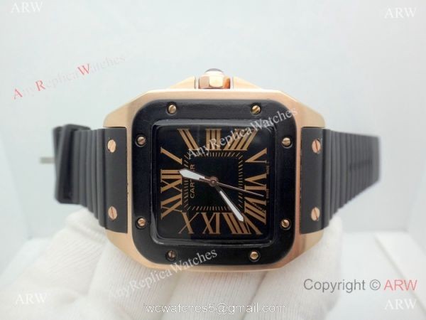 Replica Cartier Santos 100th Quartz Watch Rose Gold 51mm 1
