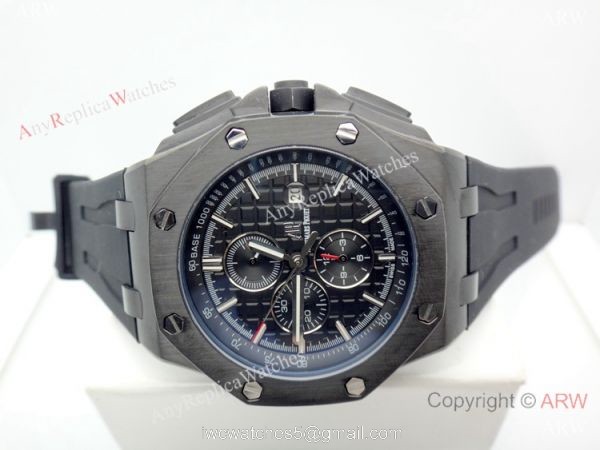 Solid Black Audemars Piguet Royal Oak Offshore Automatic Watch 1