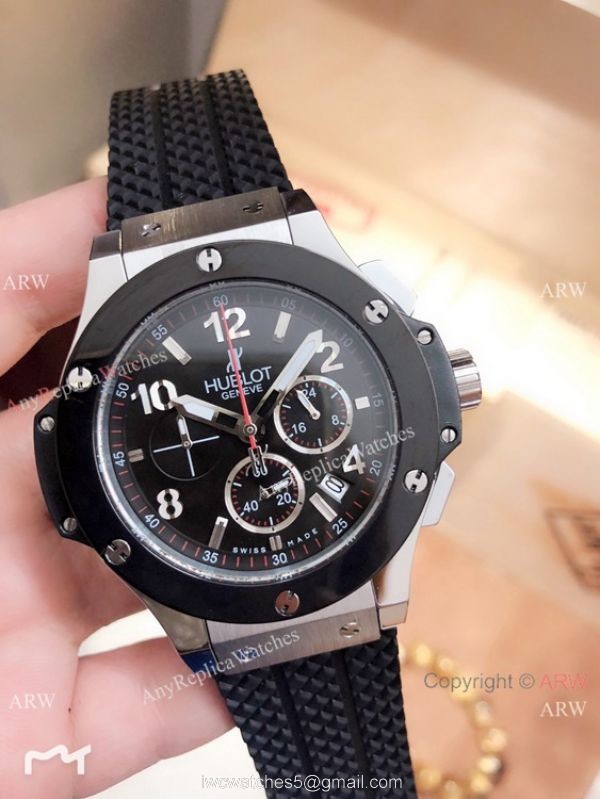 Best Replica Hublot Big Bang Tutti Frutti Chronograph Watch SS Black Bezel 1