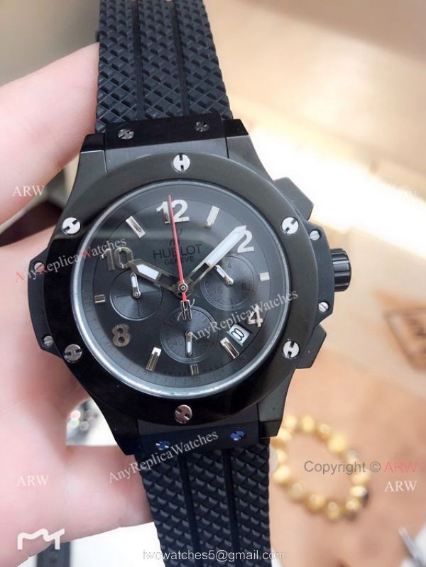 Fake Hublot Geneve Big Bang Tutti Frutti All Black Chronograph Watch 1