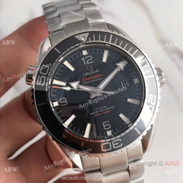 AAA Swiss Replica Omega Seamaster Planet Ocean 600m 8900 Watch SS Black Bezel 1
