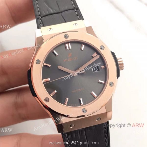 Swiss Hublot HUB1112 Replica Watch Rose Gold Gray Rhodium Dial 1