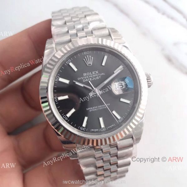 (EW) Swiss ETA3235 ROLEX Datejust II Grey Rhodium Face 41mm Watch 1