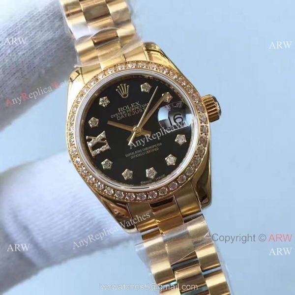 New Datejust Rolex Presidential Diamond Bezel Replica watch 26mm 1