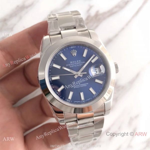 NEW UPGRADED Rolex Datejust II Oyster Band SS Blue Dial Watch 1