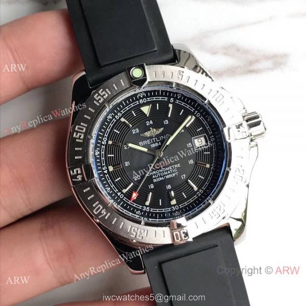 Swiss Replica Breitling Colt Automatic 500m Chronometre SS Black Face Watch 1
