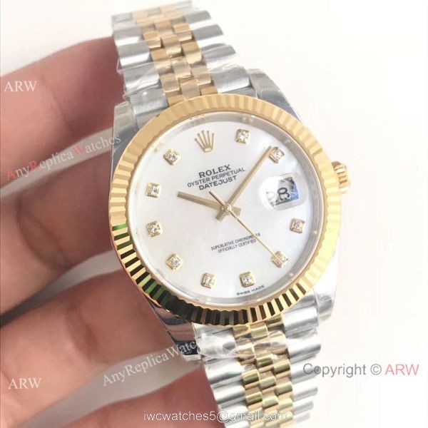 (EW) Knock off Rolex Datejust II watch White MOP Dial DJII 41mm ETA3255 1