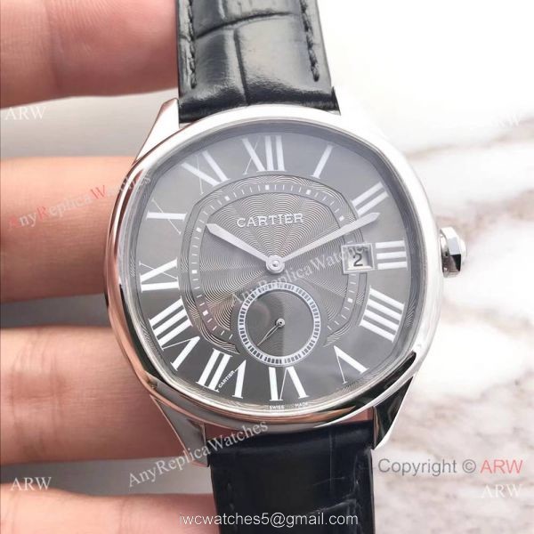 Swiss Drive De Cartier WGNM0003 Replica Watch SS Black Roman Dial 1