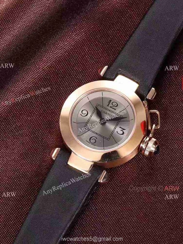 Knock off Cartier Pasha Ladies 28MM Watch Rose Gold Pink Version 1