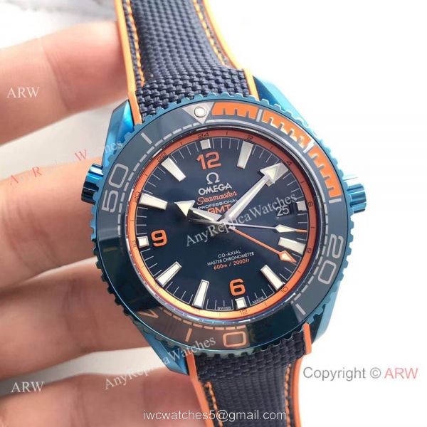 Knock off Omega Seamaster Deep GMT Oramge Black Watch 8906 Swiss Grade 1